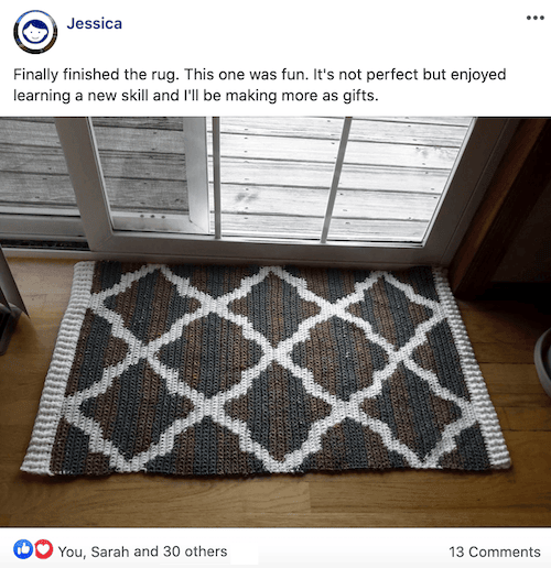 Crochet Surprise Finished Rug Project
